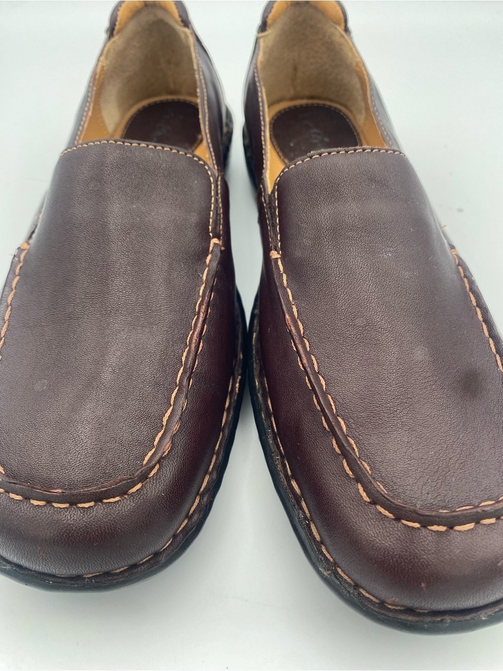 b.o.c. Born Concept Women's Brown Leather Moc-toe Loafers In US Size 8.5/40 M